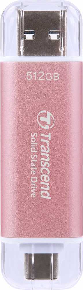 Kietasis diskas Transcend Rožinė SSD 512GB USB EXTERNAL ESD310P - USB 10GBPS TYPE C/ A Rožinis
