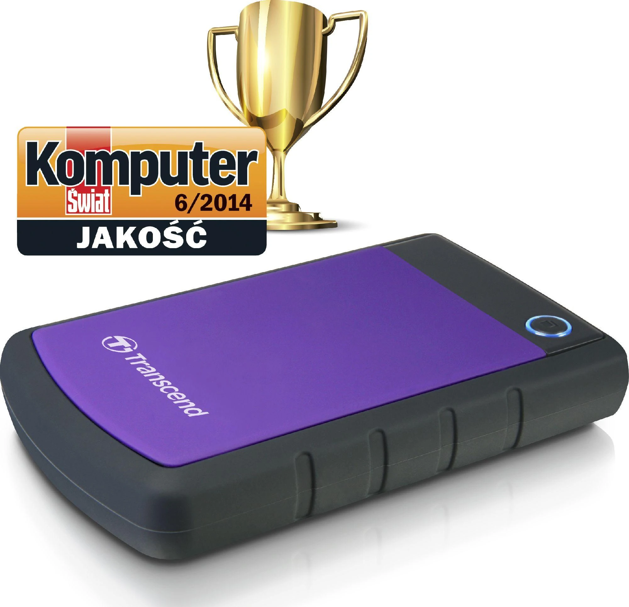 Išorinis kietasis diskas Transcend 25H3P 2.5'' 1TB USB3, Triguba smūgių slopinimo sistema