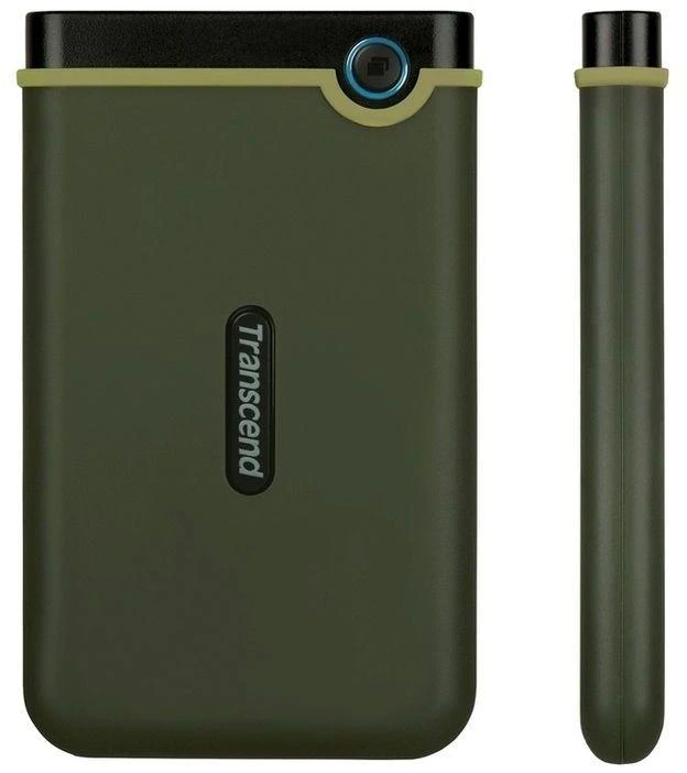 Kietasis diskas TRANSCEND 2TB StoreJet 25M3G USB 3.1 2.5 guminis dėklas su apsauga nuo smūgių, Military Žalias Slim