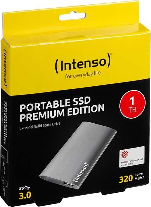 Išorinis kietasis diskas SSD Intenso Portable SSD Premium Edition 1TB Pilkas (3823460)