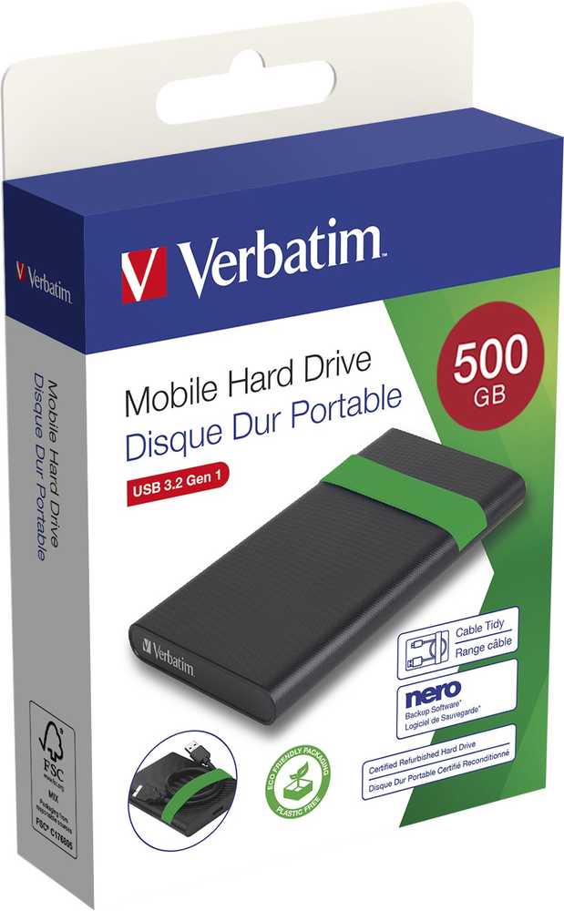 Kietasis diskas Išorinis HDD Verbatim 53111 500GB juodas (53111)
