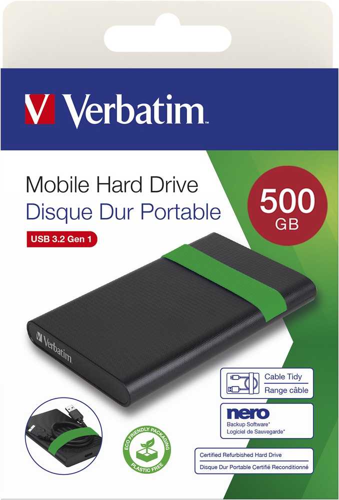 Kietasis diskas Išorinis HDD Verbatim 53111 500GB juodas (53111)