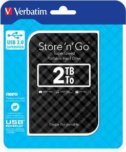 Kietasis diskas Išorinis HDD diskas Verbatim Store 'n' Go Portable 2 TB Juoda (53195)