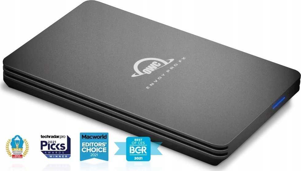 Kietasis diskas OWC Envoy Pro FX 4TB pilkas išorinis SSD diskas (OWCTB3ENVPFX04)