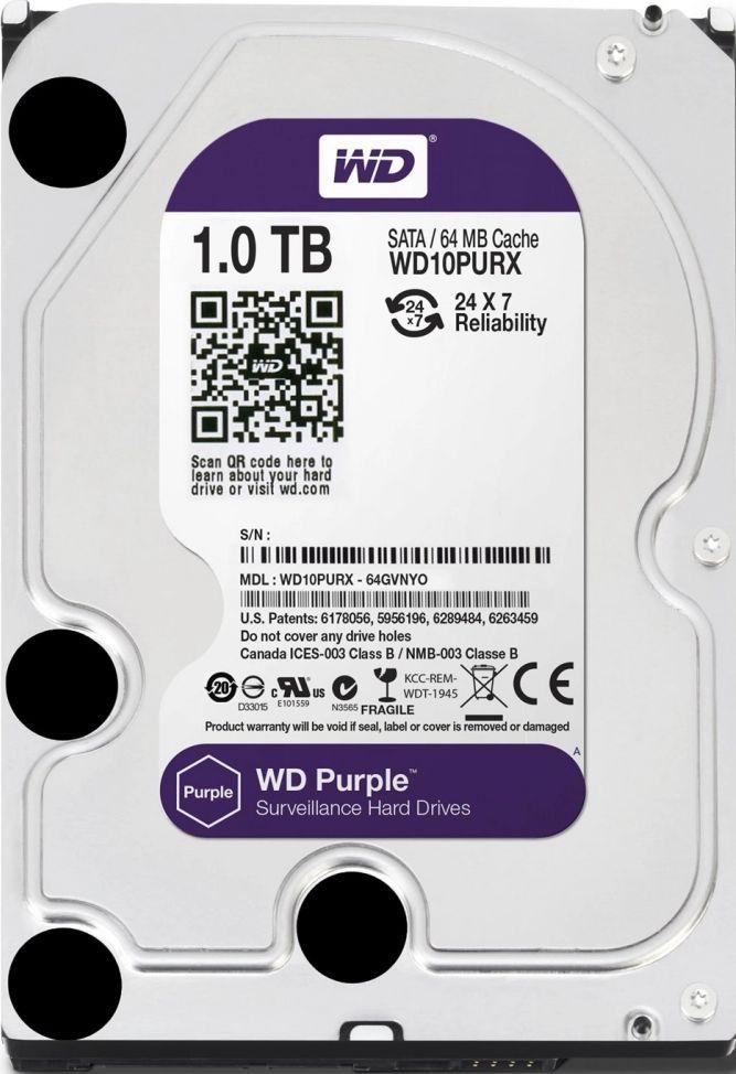 Western Digital Dysk WD Violetinė 1TB 3.5'' SATA III (WD10PURX)