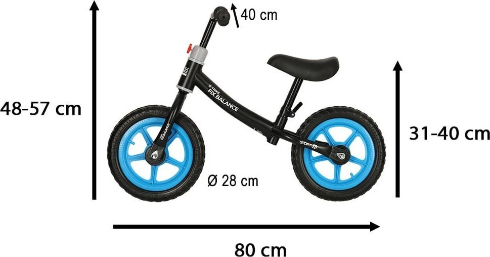 Balansinis dviratukas Trike Fix, Juodos ir mėlynos spalvos
