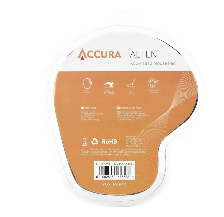 Kilimėlis „Accura Alten ACC-P1810“ su riešo atrama