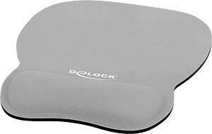 DeLOCK Ergonomiškas pelės kilimėlis with Gel su atrama riešui - pilka