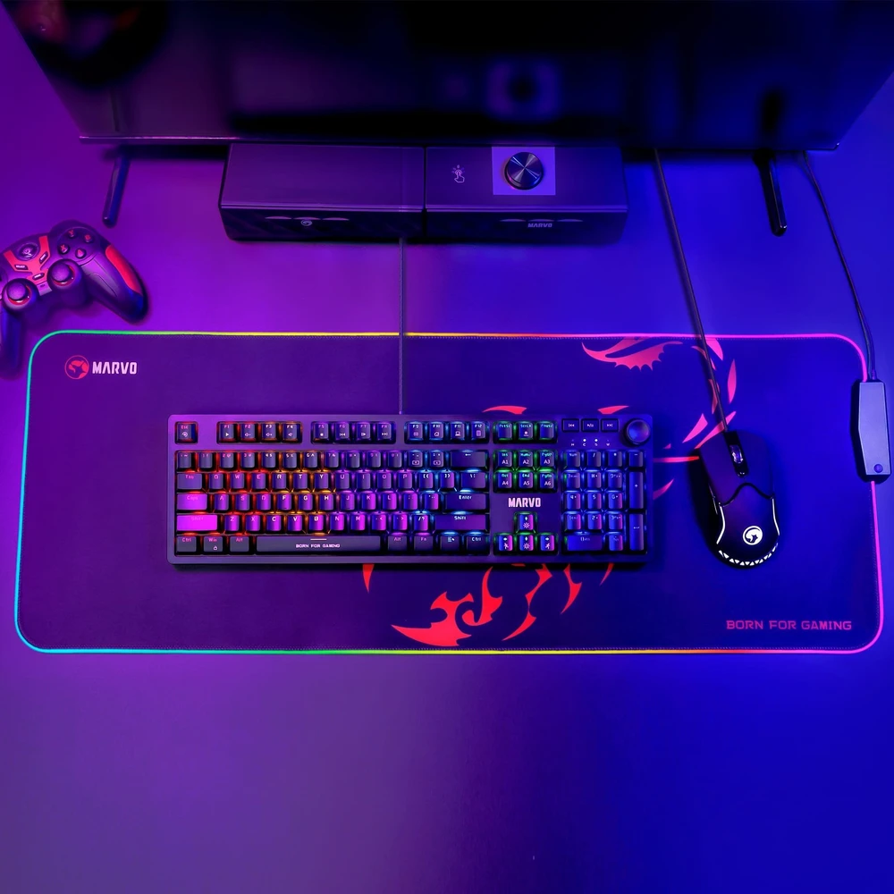 Marvo MG011 XL RGB pelės kilimėlis | 800x300x4mm