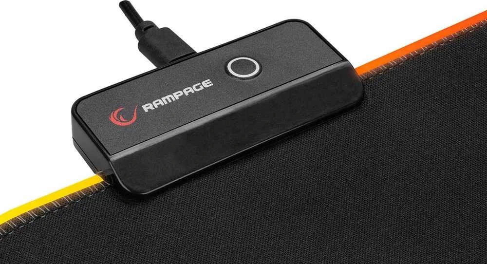Rampage MP-21 podkładka žaidimams pod pelė 25x33cm RGB juoda
