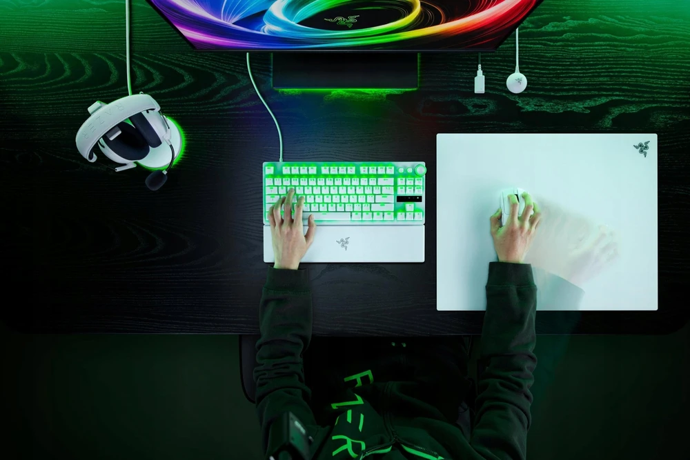 Kilimėlis Razer Atlas Pro Ultra-Thin Glass Pelė žaidimams Mat | Baltas