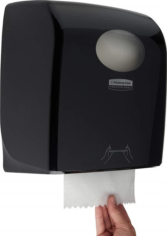 „Kimberly-Clark Aquarius Slimroll“ – rankšluosčių ritinėlio dozatorius, 32,5 cm – juodas