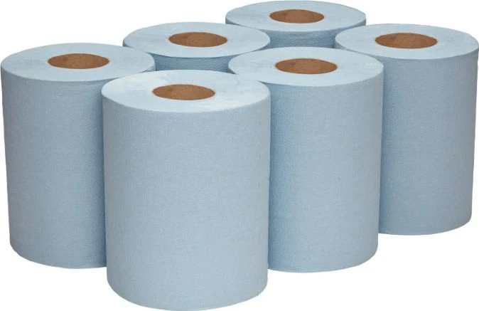 Kimberly-Clark Kimberly-Clark Wypall Reach – „Center Unwind“ popierinių rankšluosčių ritinėlių mažmeninė prekyba ir aptarnavimas – mėlynas