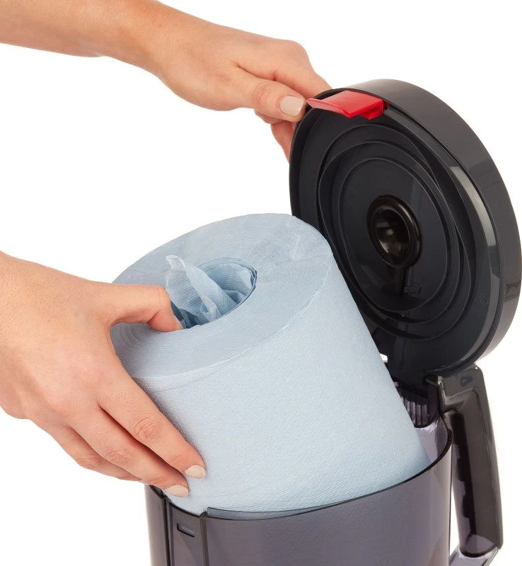 Kimberly-Clark Kimberly-Clark Wypall Reach – „Center Unwind“ popierinių rankšluosčių ritinėlių mažmeninė prekyba ir aptarnavimas – mėlynas