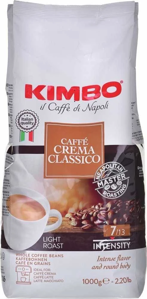 Kimbo Caffe Crema Classico 1kg pupelių
