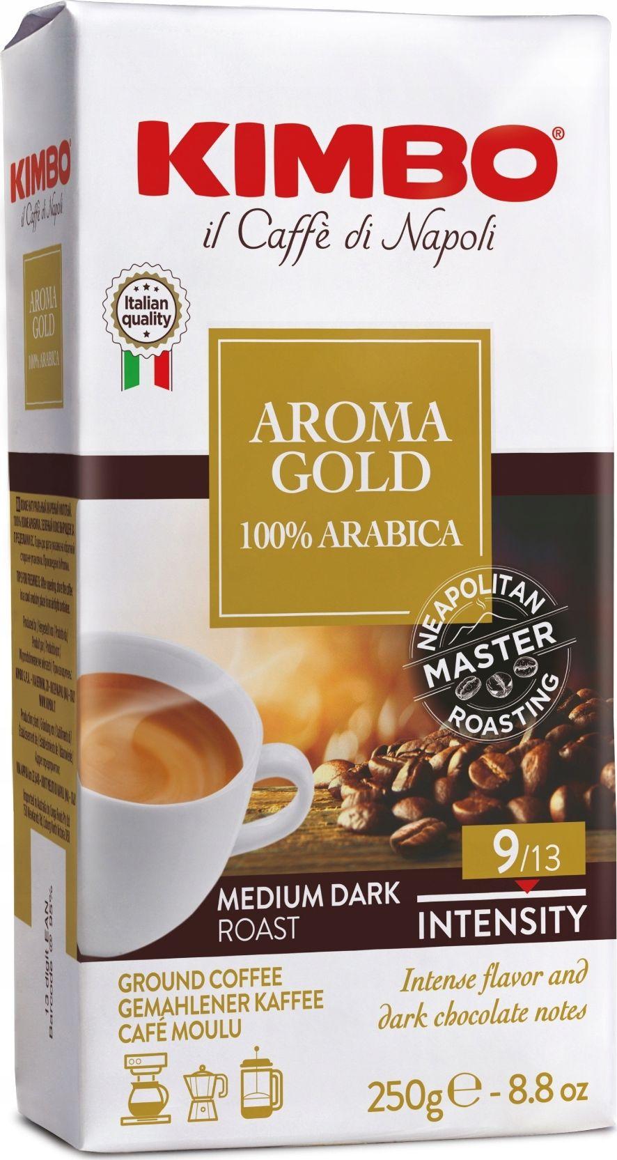 Kimbo Aroma Gold 100% Arabica 250 g Kavos milteliai