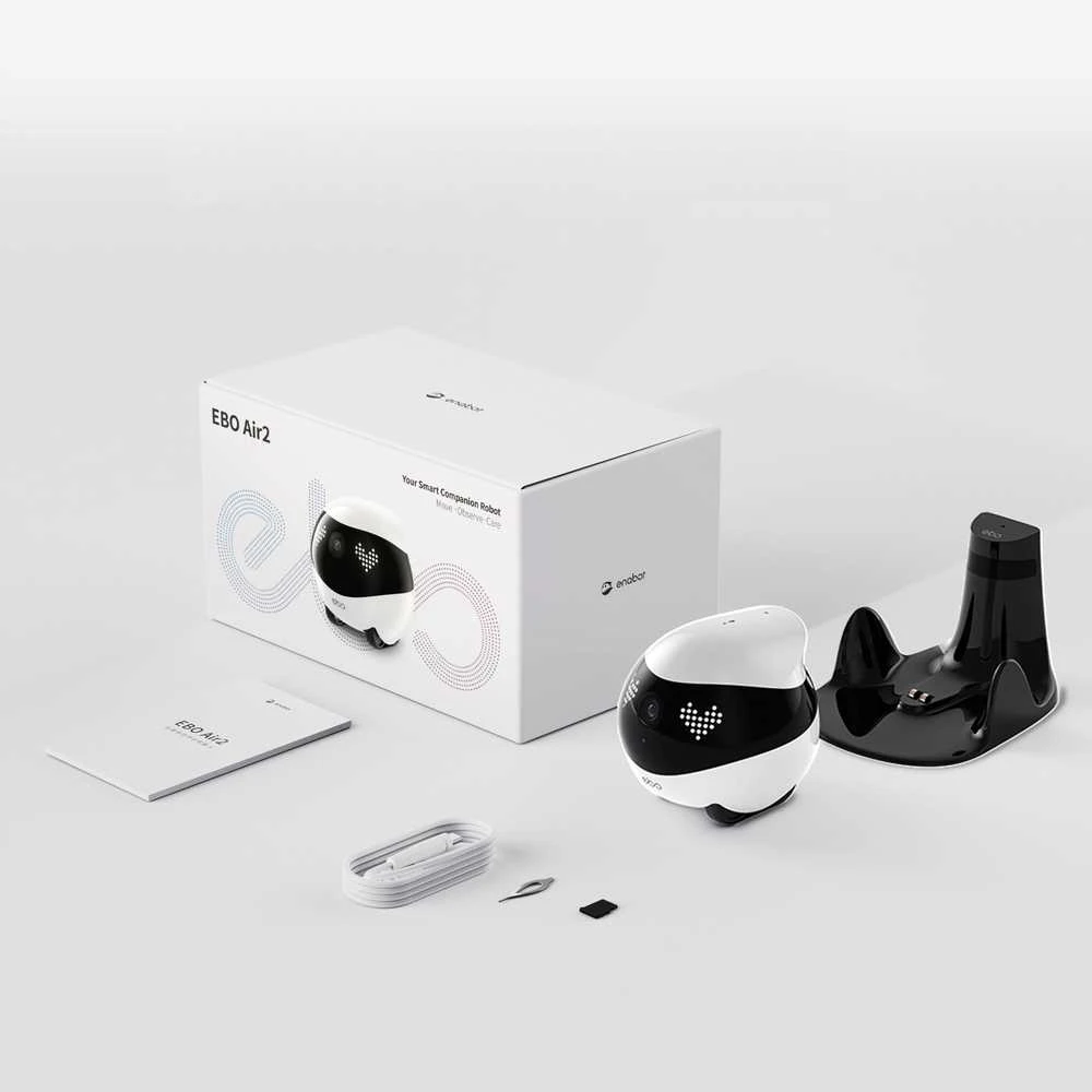 Enabot | Robotas kompanionas | EBO AIR 2 | Kompaktiškas | Maksimali atminties palaikymo talpa 256 GB