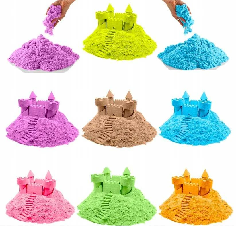 Bounn KINETINIS MAGIŠKAS SMĖLIŲ 3KG SMĖLIŲ DĖŽĖS UGDYMAS JUTIMO DĖŽĖ