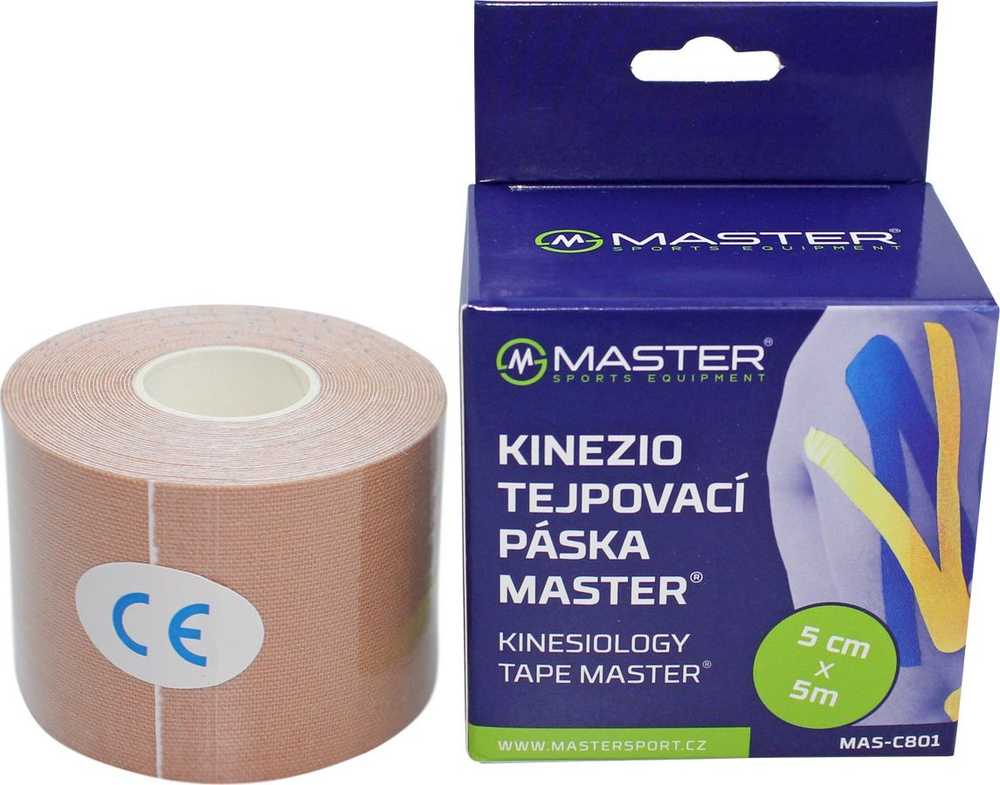 Kineziologinis teipas „Master“ 5 cm x 5 m, rudas (MAS-C801-tan)