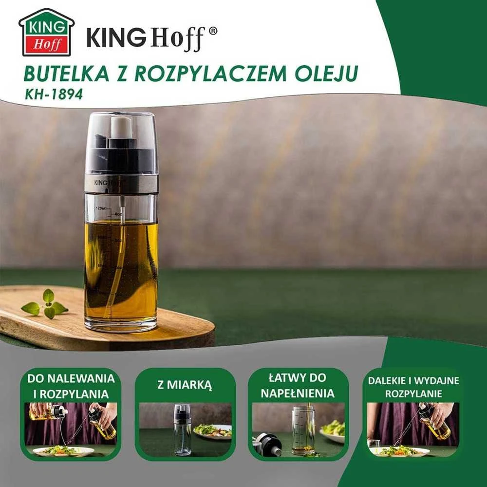 King Hoff Spryskiwacz 2 viename acto ir aliejaus purkštuvas, 150 ml, „Kinghoff“, KH-1894