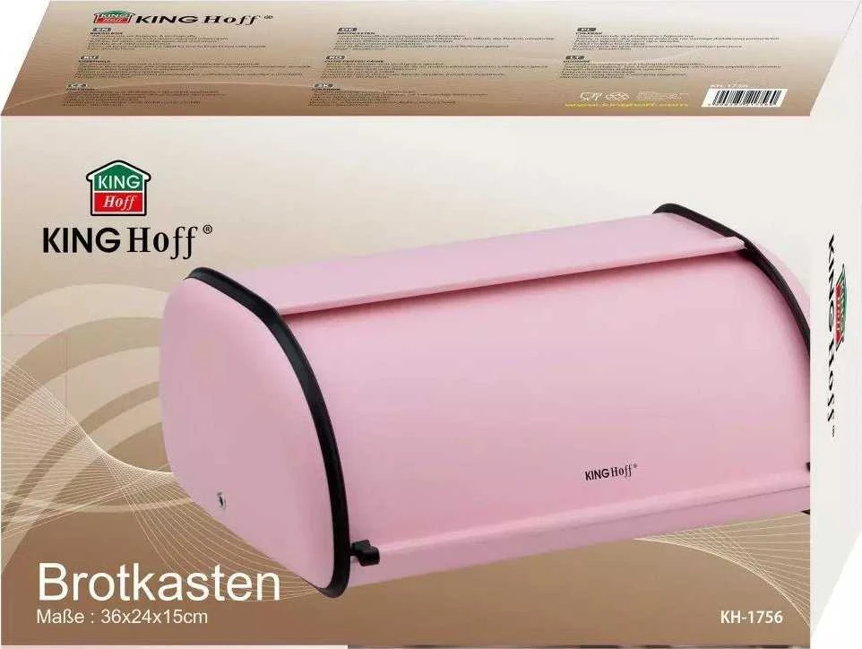 Chlebak Plieninė duoninė, rožinė „Kinghoff“