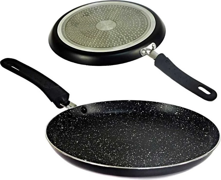 King Hoff Keptuvė Blynų kepimo forma, 22 cm skersmens, aliuminio, juodo marmuro, „Kinghoff“