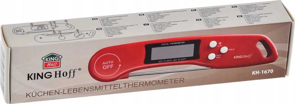 King Hoff Elektroninis „Kinghoff Raudona“ elektroninis virtuvės termometras