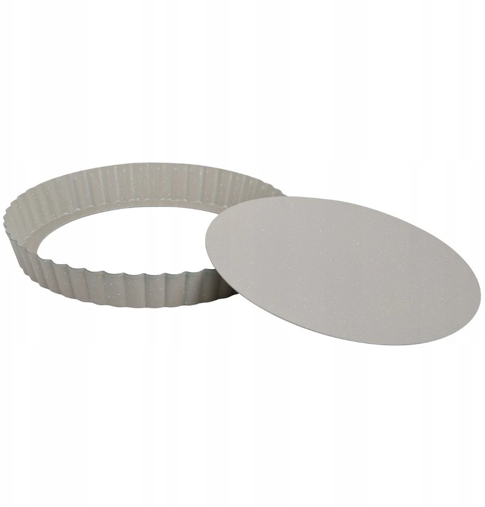 King Hoff Pyragų forma su nuimamu dugnu, 25 cm skersmens, anglinio plieno, marmurinė nelimpanti danga, smėlio spalvos, „Kinghoff“, kh-1969