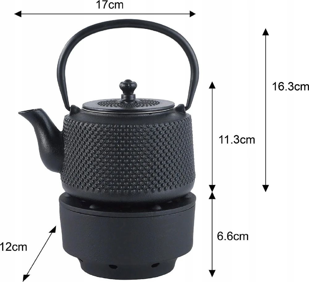 Żeliwny Ketaus arbatinukas su filtru ir šildytuvu, 0,8 l, „Kinghoff“