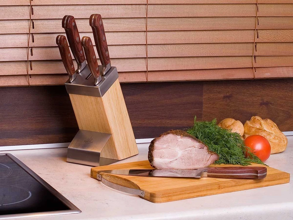 Zestaw Rinkinys „Kinghoff“ 6 dalių peilių laikiklio rinkinys