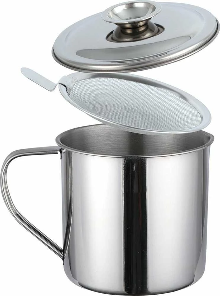 Pojemnik Alyvos indas su dangteliu ir filtro sieteliu, plieno, 1,2 l, „Kinghoff“