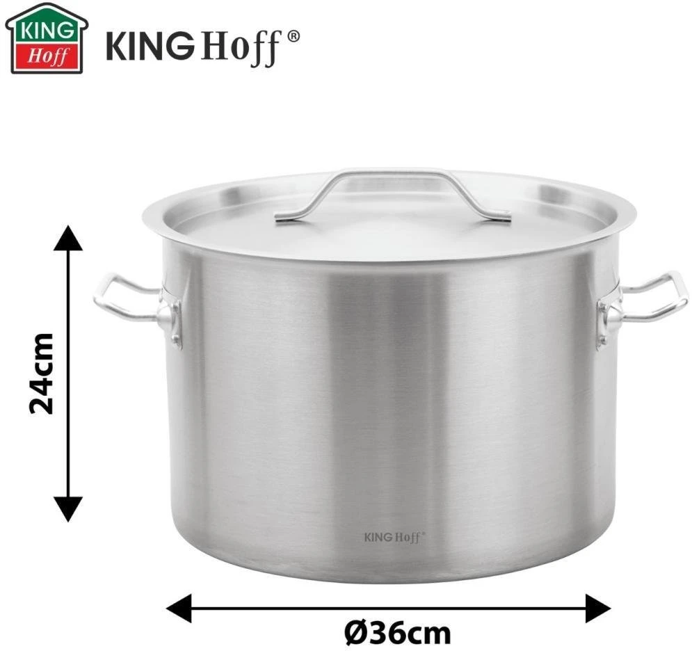 King Hoff Puodas Gastronorm puodas, nerūdijantis plienas, skersmuo 36cm, 24l, kinghoff, kh-2024