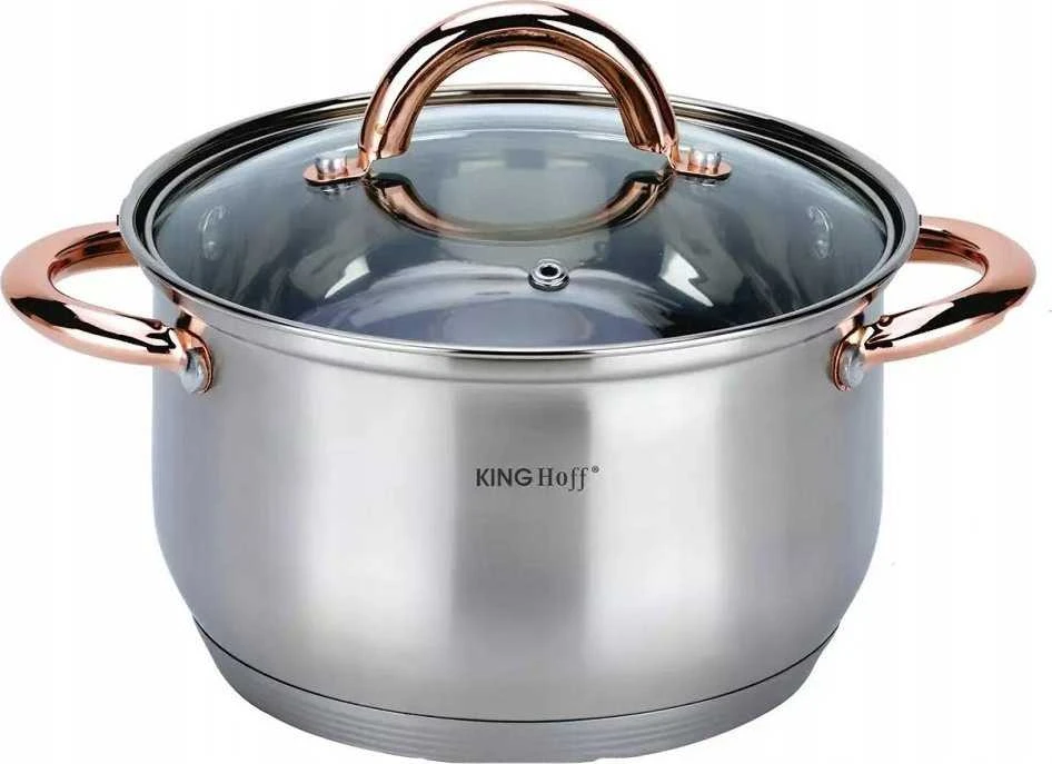 King Hoff Rinkinys „Kinghoff“ rožinio aukso spalvos virtuvės reikmenų rinkinys, 6 dalys