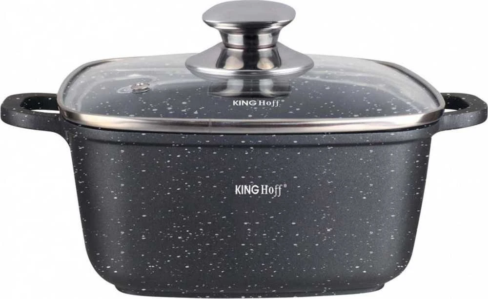 King Hoff Rinkinys 6 puodų rinkinys, plienas, skersmuo 20x20x8cm - 2,8l, skersmuo 24x24x10cm - 4,4l, skersmuo 28x28x11cm - 6,5l, Kinghoff