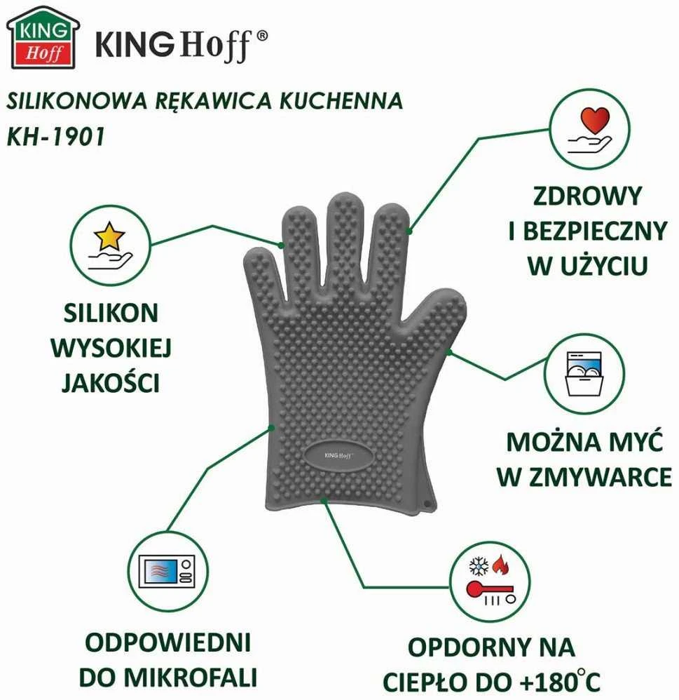 Kaitlentė Silikonowa Silikoninė orkaitės pirštinė, kinghoff, kh-1901