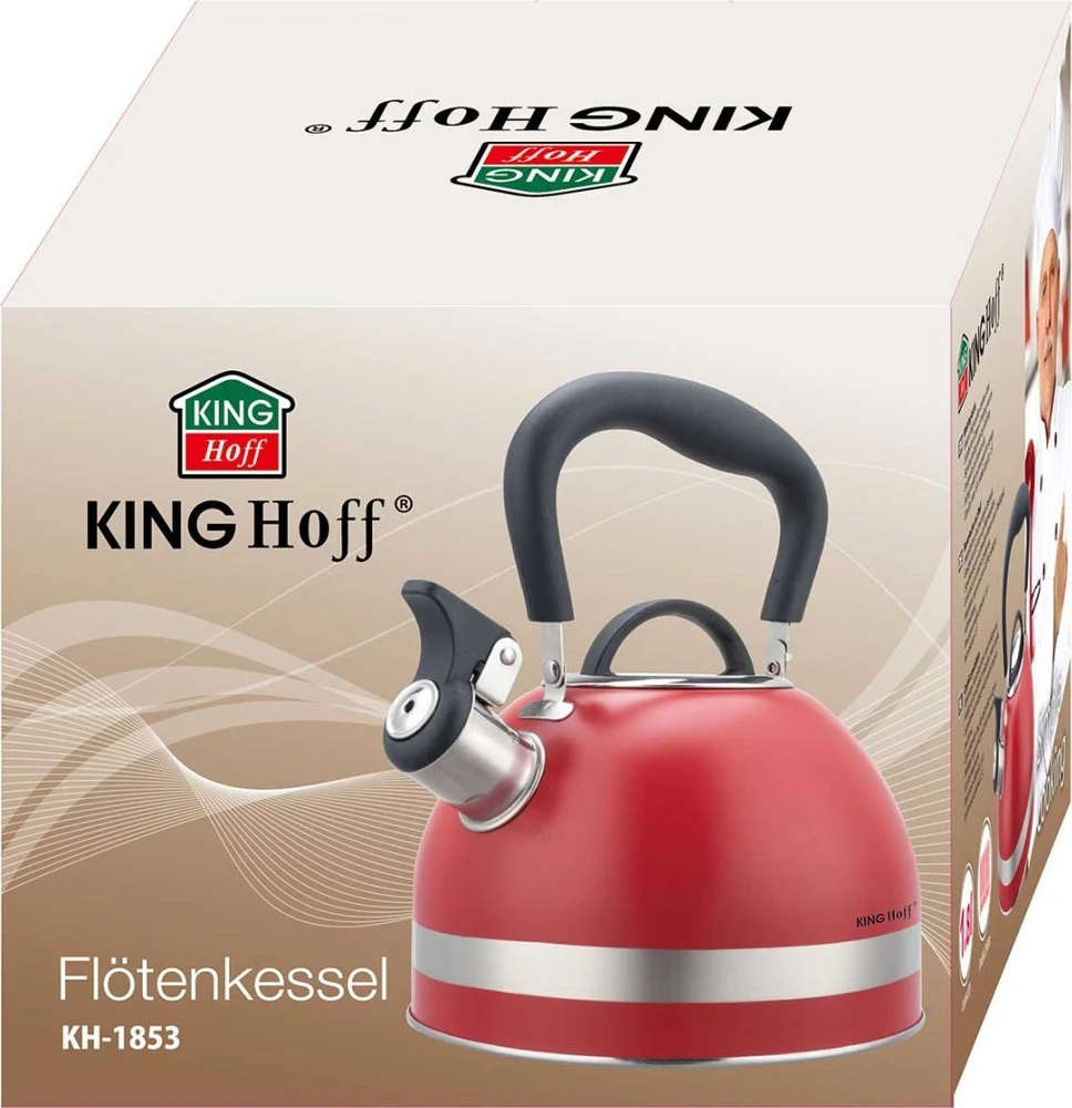 King Hoff Plieninis virdulys 1,8 L INDUKCINIS KINGHOFF KH-1853 Raudonas