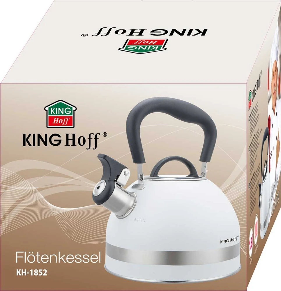 King Hoff Plieninis virdulys 1,8L INDUKCINIS KINGHOFF KH-1852 Baltas