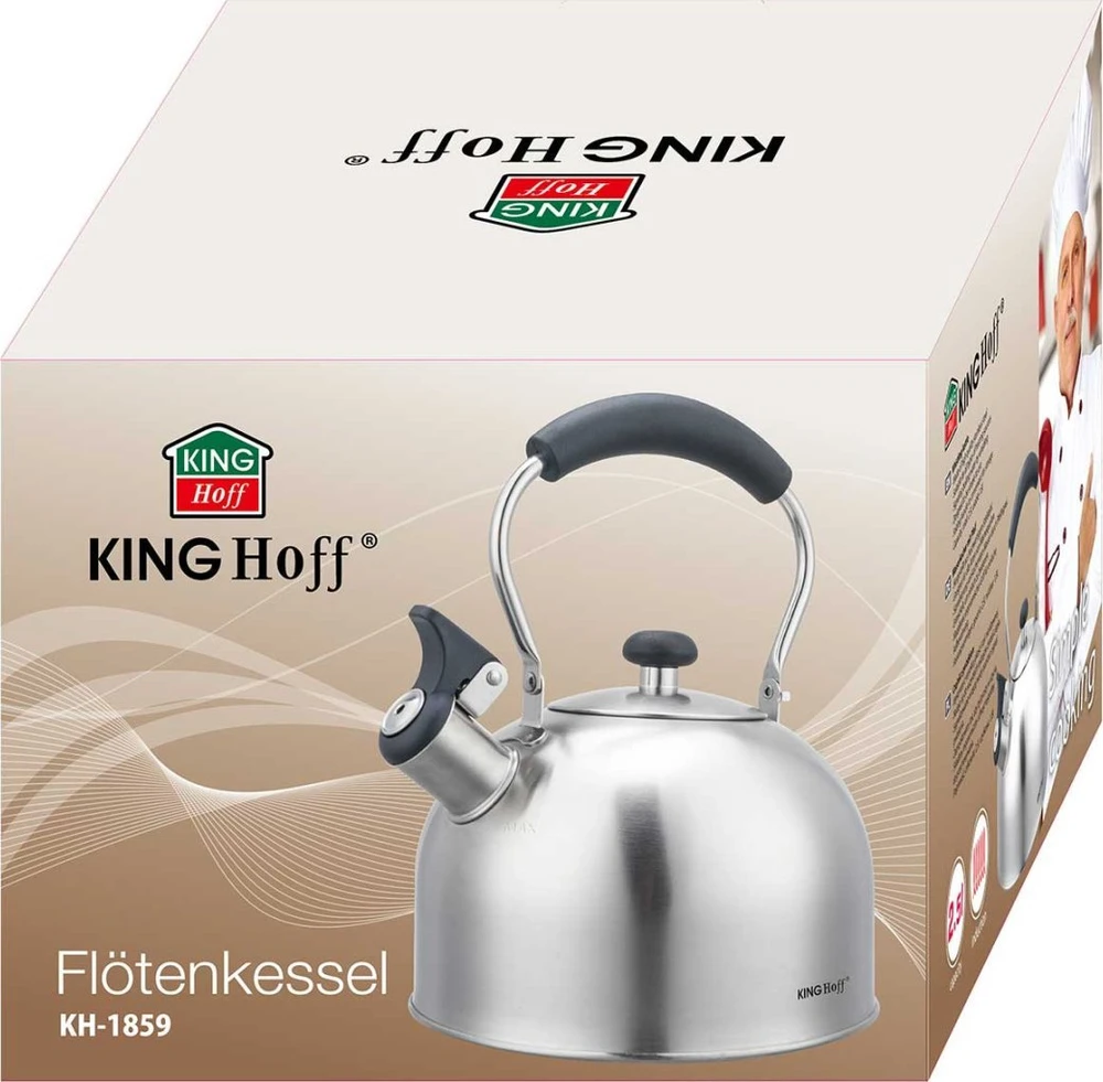 King Hoff Plieninis virdulys 2,5 L INDUKCINIS KINGHOFF KH-1859 Sidabrinis