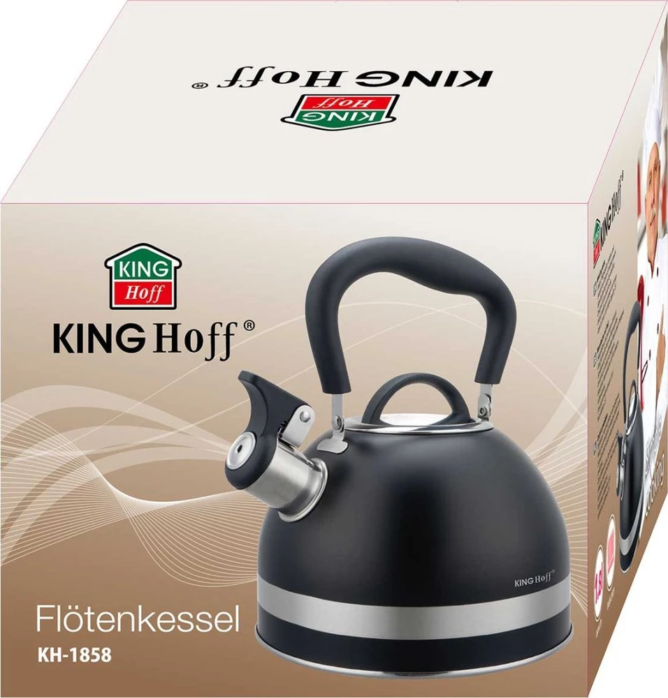 King Hoff Plieninis virdulys 1,8L INDUKCINIS KINGHOFF KH-1858 Juodas