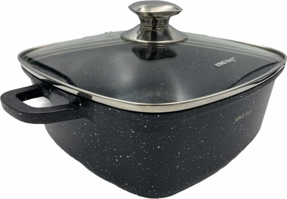 King Hoff Puodas Marmurinis puodas, 3,7 l, juodas, „Kinghoff“