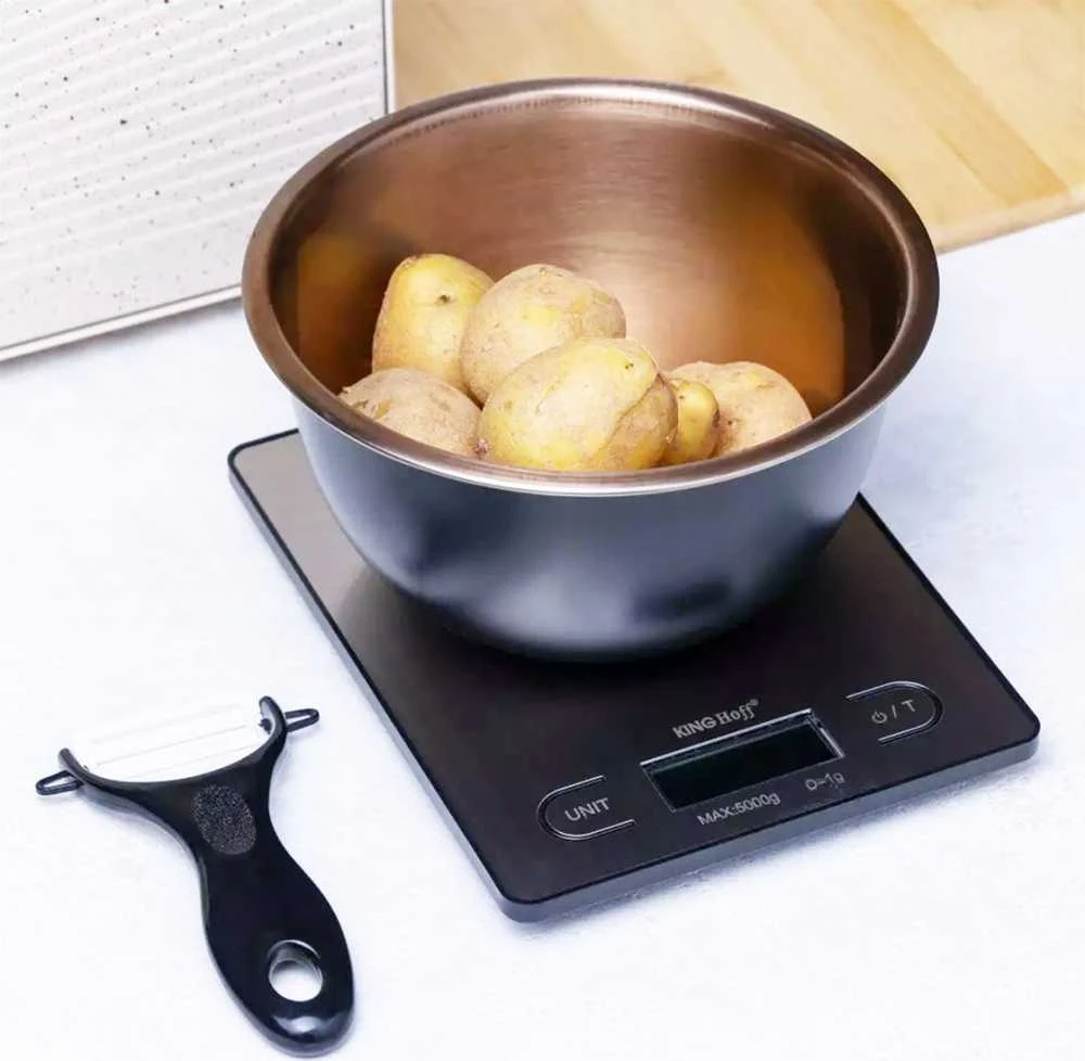 Virtuvinės svarstyklės King Hoff Svarstyklės „Kinghoff“ rankinio bagažo svarstyklės 1–50 kg