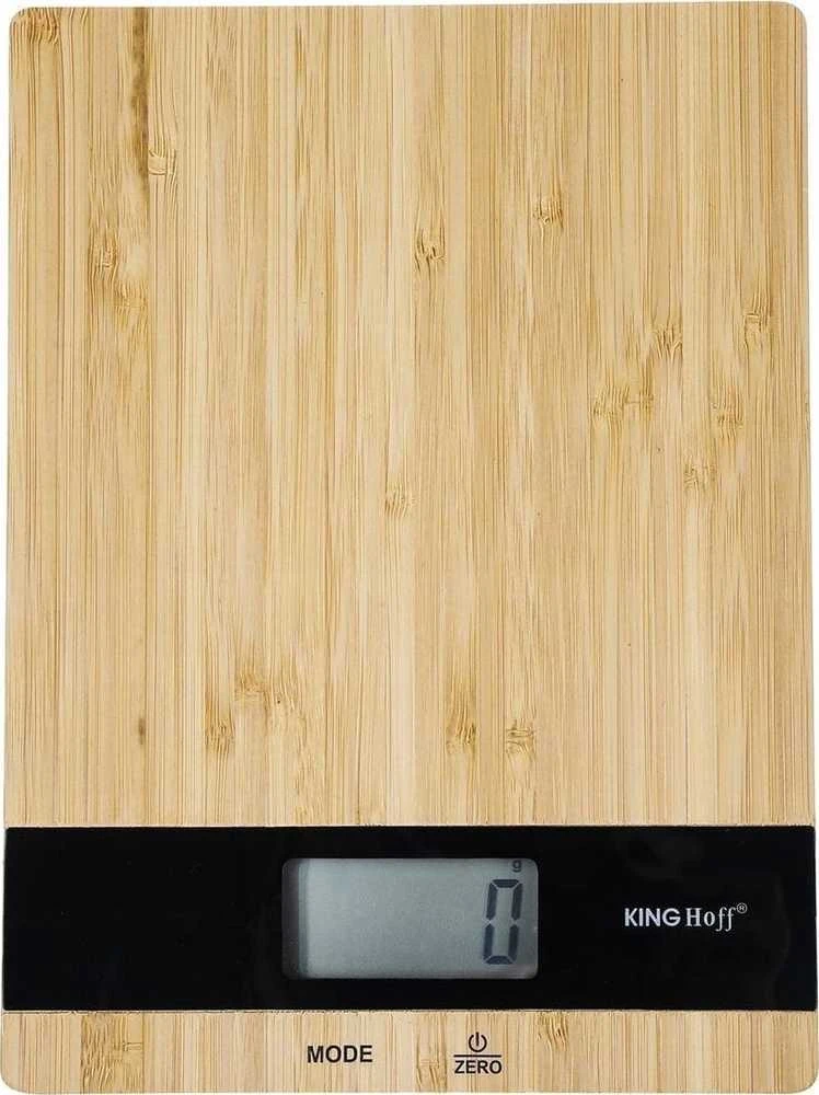 Virtuvinės svarstyklės Waga Svarstyklės Bambukinės virtuvės svarstyklės, 5kg, „Kinghoff“