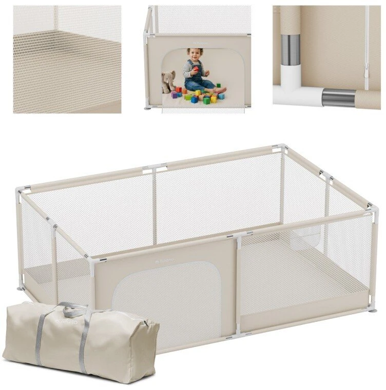 King Kids Baby playpen Cozy 22 rusvai gelsvas - 180 cm