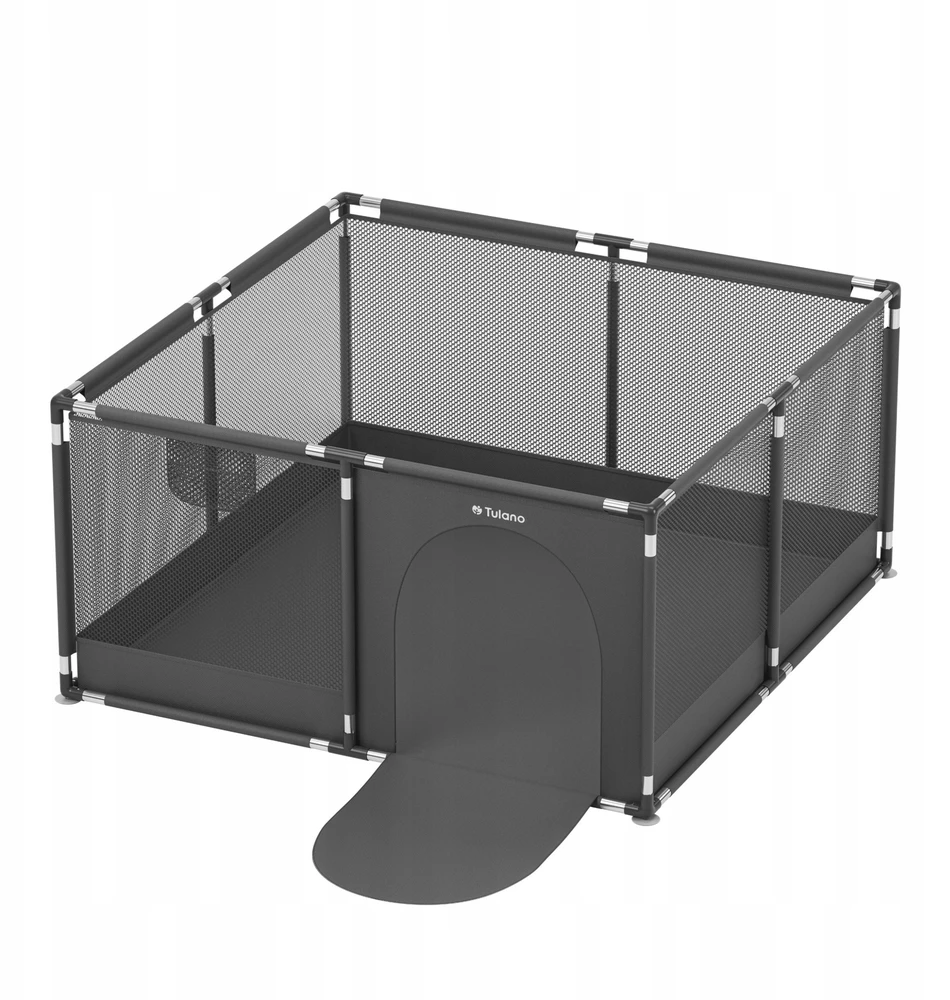 King Kids „Cozy 20“ grafito spalvos kūdikių žaidimų aptvaras – 130 cm
