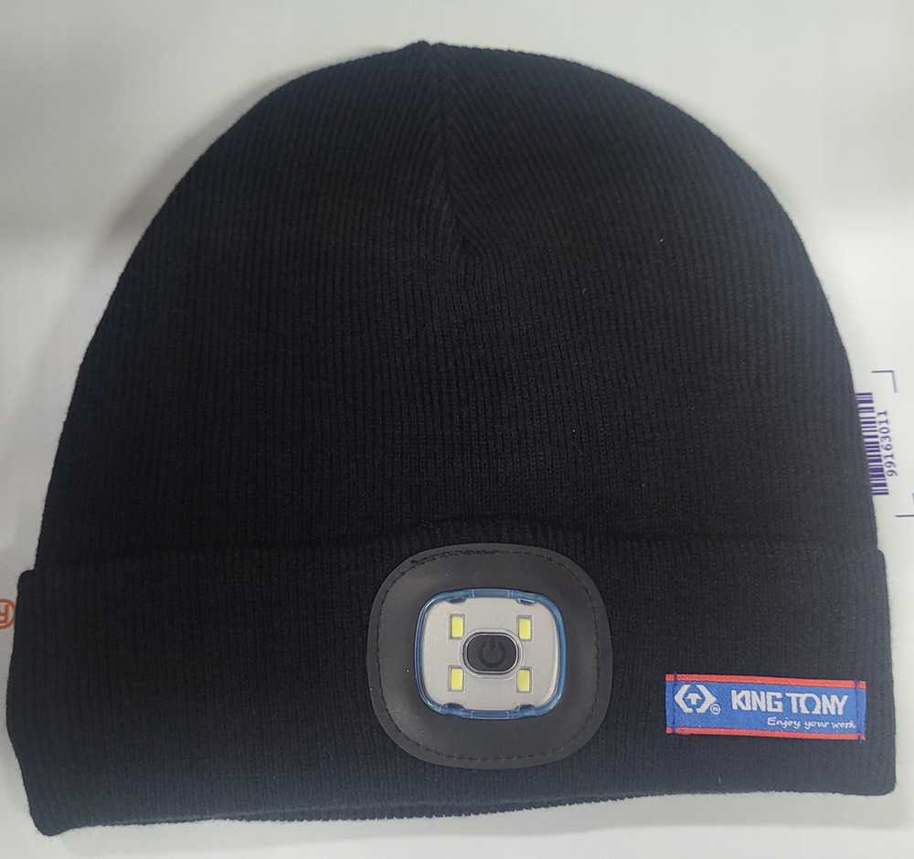 KING TONY Kepurė ZIMOWA Z LOGO I LATARKĄ LED 1.7W 170LM