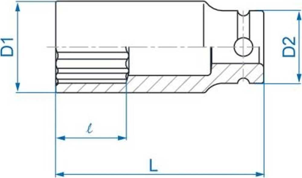 KING TONY NASADKA UDAROWA 12K 1/2" DŁUGA 10x80mm
