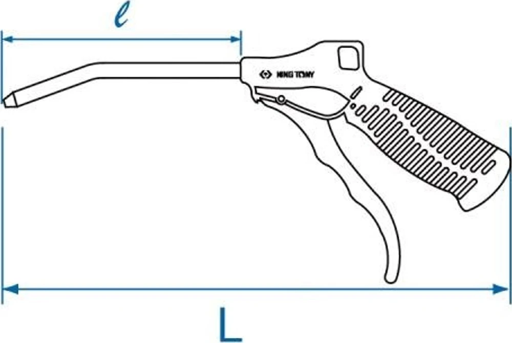 KING TONY PISTOLET DO PRZEDMUCHIWANIA 1/4" 330mm