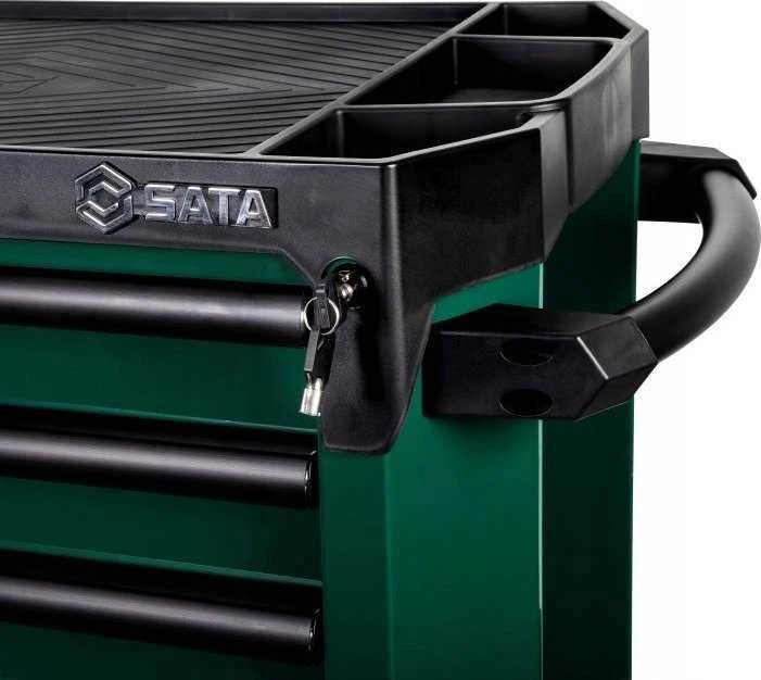 King Tony SATA 7 stalčių dirbtuvių vežimėlis ST95113G PRO, žalias, 299 vnt.
