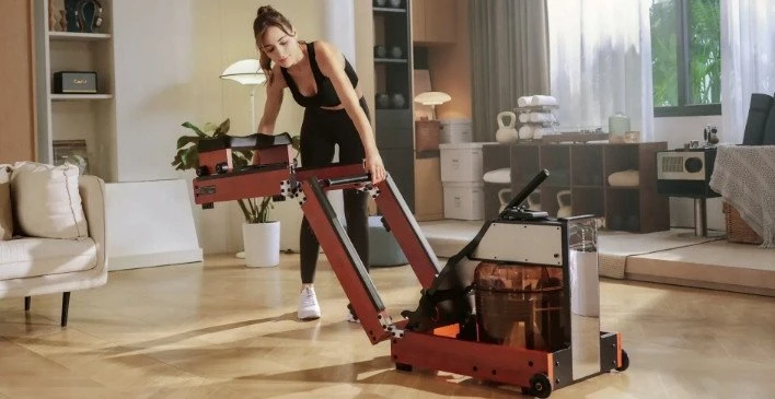 Kingsmith WalkingPad WM10 sulankstomas irklavimo treniruoklis - Riešutmedžio spalva