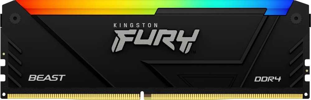 RAM „Kingston KF436C17BB2AK4/32“ 32 GB 3600 MT/s DDR4 CL17 DIMM (4 vnt. rinkinys) „FURY Beast RGB“ | „Kingston“